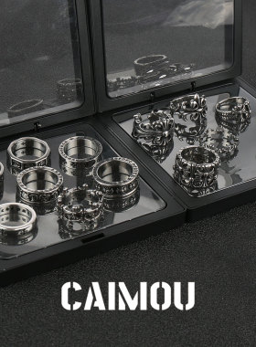 CAIMOU十字架-鸢尾花戒指男配饰
