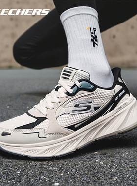 斯凯奇闪穿男鞋2025新款EDGERIDE绑带运动鞋轻便减震跑步鞋休闲鞋