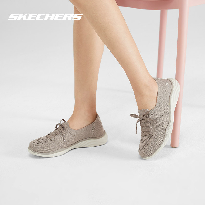 斯凯奇女鞋春季新款软底透气运动鞋编织网布鞋休闲鞋子轻便妈妈鞋