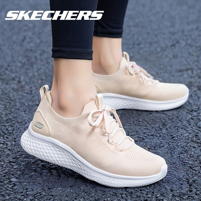 斯凯奇官旗正品一脚穿女鞋2026新款轻质透气运动鞋编织网布休闲鞋