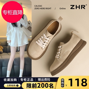 ZHR则则乐福鞋女2026春新款复古通勤勃肯鞋轻便软底小皮鞋配裙子