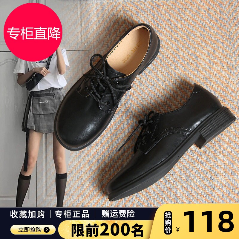 ZHR英伦风小皮鞋女软底真皮2026新款春秋乐福鞋厚底牛津通勤单鞋