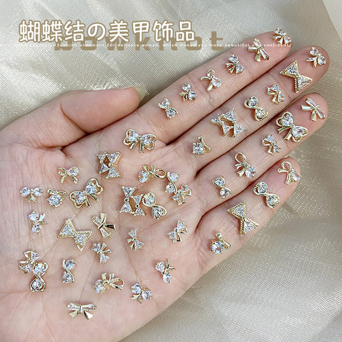 蝴蝶结美甲2023年新款饰品