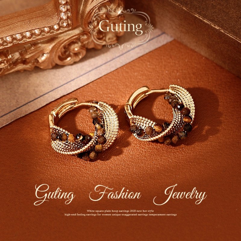 古婷美拉德咖色耳环女2026新款爆款高级感耳饰超好看独特漂亮耳钉,饰品/流行首饰/时尚饰品新,耳环,淘宝优惠券,粉丝福利购,淘宝优惠卷