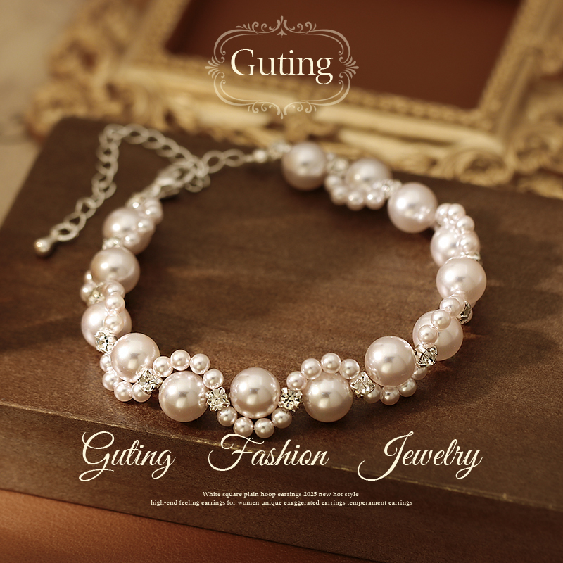 古婷施家珍珠串珠锆石手链高级感