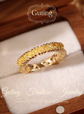 古婷小金山开口戒指高级感