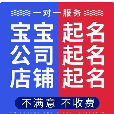 起名人工宝宝起名字取名字新生婴儿成人改名公司店铺品牌商标取名