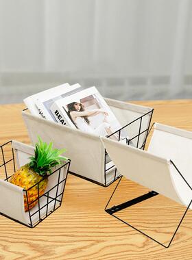 框零食置物框厨房杂物书本书籍书架整理筐储物盒收纳多用整理筐