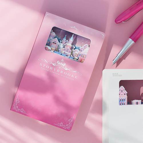 文创礼品童话镇3D立体笔记本手账本纸雕本盖章本文具本子甄选爆款