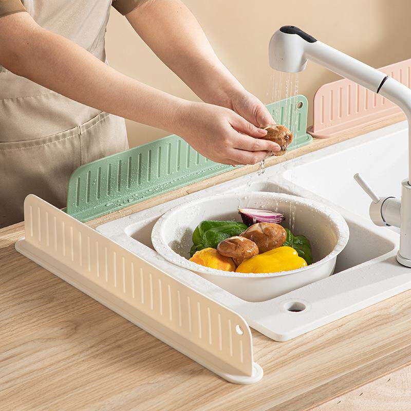 硅胶洗水槽挡水板挡水条卫生间厨房水盆水池洗手池洗菜盆防溅神器