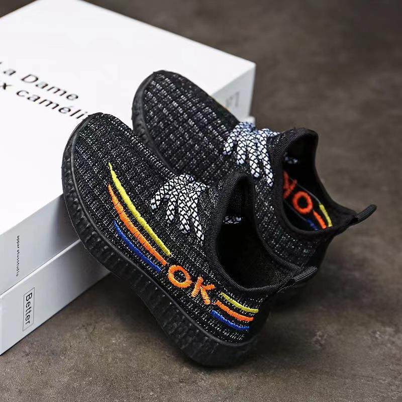 童鞋2025夏季韩款椰子鞋飞织透气软底运动鞋男女童休闲鞋子