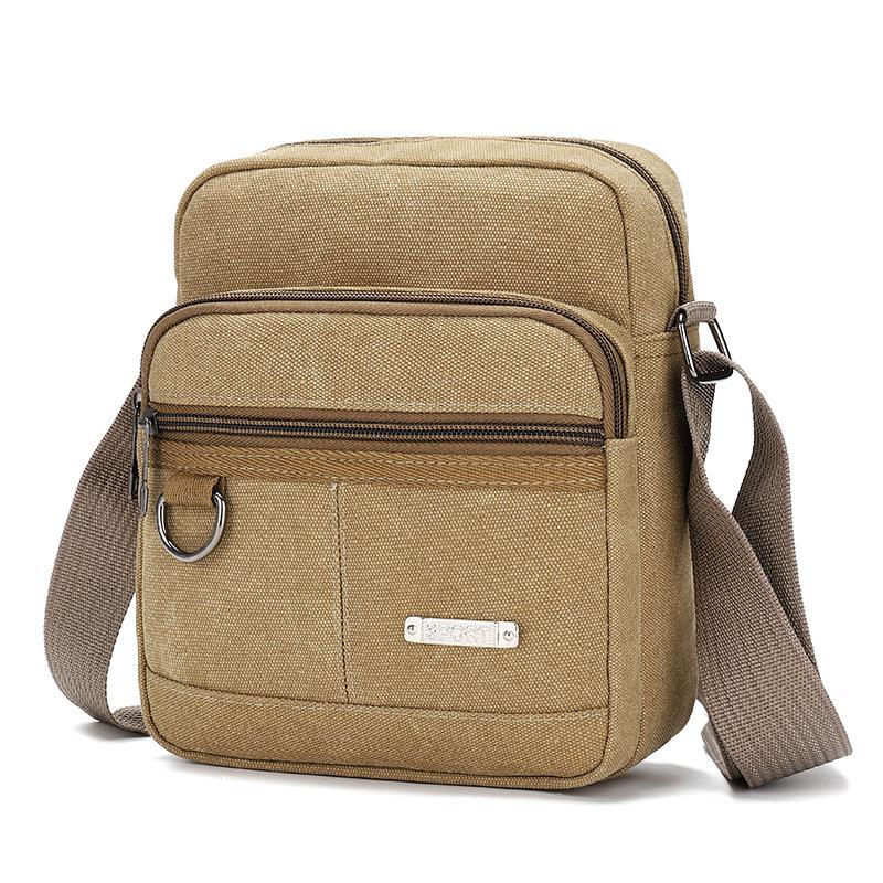 新款男士手提包多用单肩包休闲帆布男包斜挎包男女通用情侣帆布包