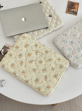 52191韩国ins平板电脑收纳可爱菱格刺绣兔子11/13/15寸笔记本收纳