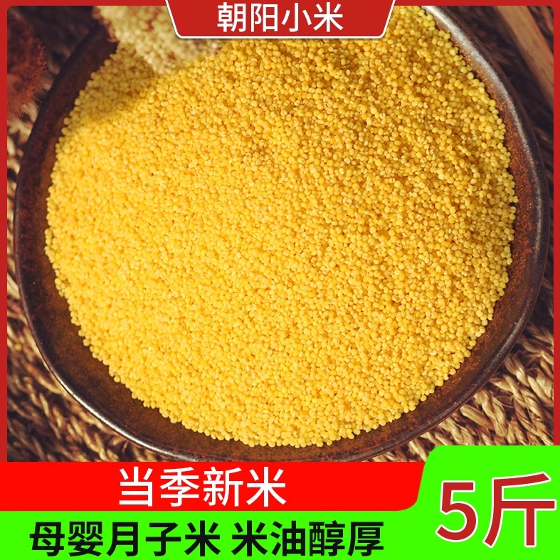 粮品工坊朝阳小米东北黄小米熬粥米特产杂粮粗粮5斤包邮25年新米
