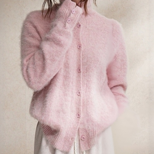 LM家高品  新年新衣超温柔老钱风一衣多穿羊毛羊绒拉毛单排扣毛衣