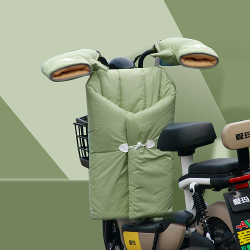 电动挡风被冬季加绒分体双面防水