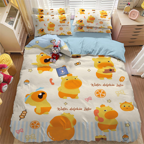 水豚噜噜全棉儿童四件套