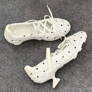 小众设计时尚波点高跟鞋女2025秋季新款运动芭蕾舞玛丽珍浅口单鞋