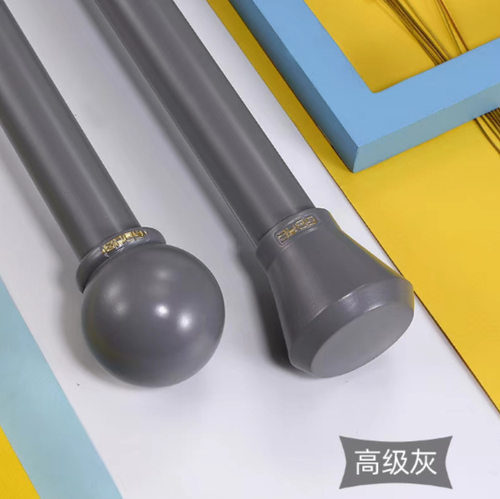 窗帘杆罗马杆简约静音墙装侧装铝合金窗帘轨道小清新杆子圆头杆