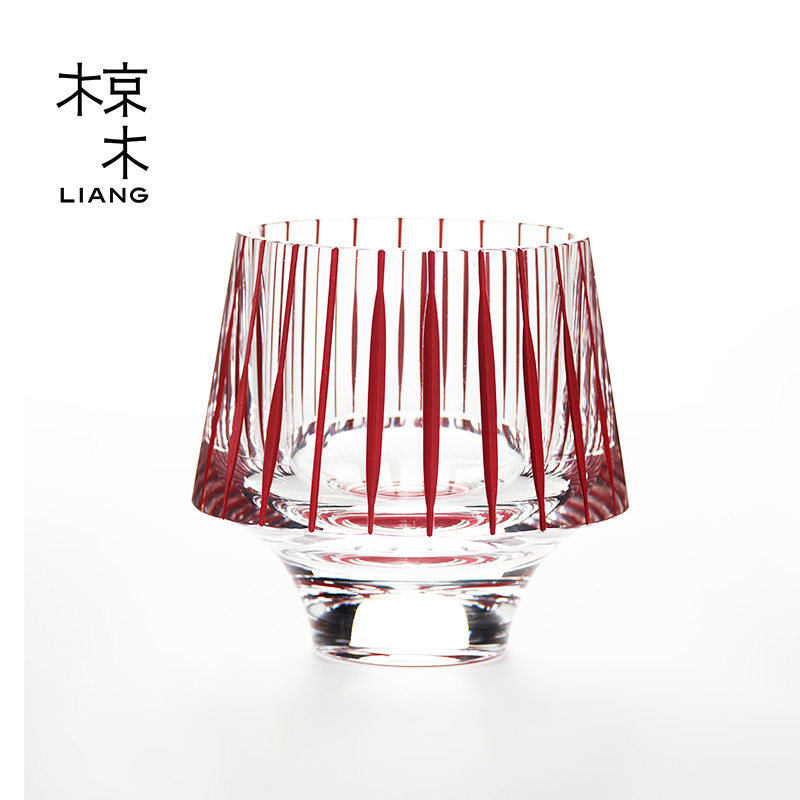椋木威士忌酒杯高级感中国传统手工大漆水晶杯精致洋酒杯礼盒
