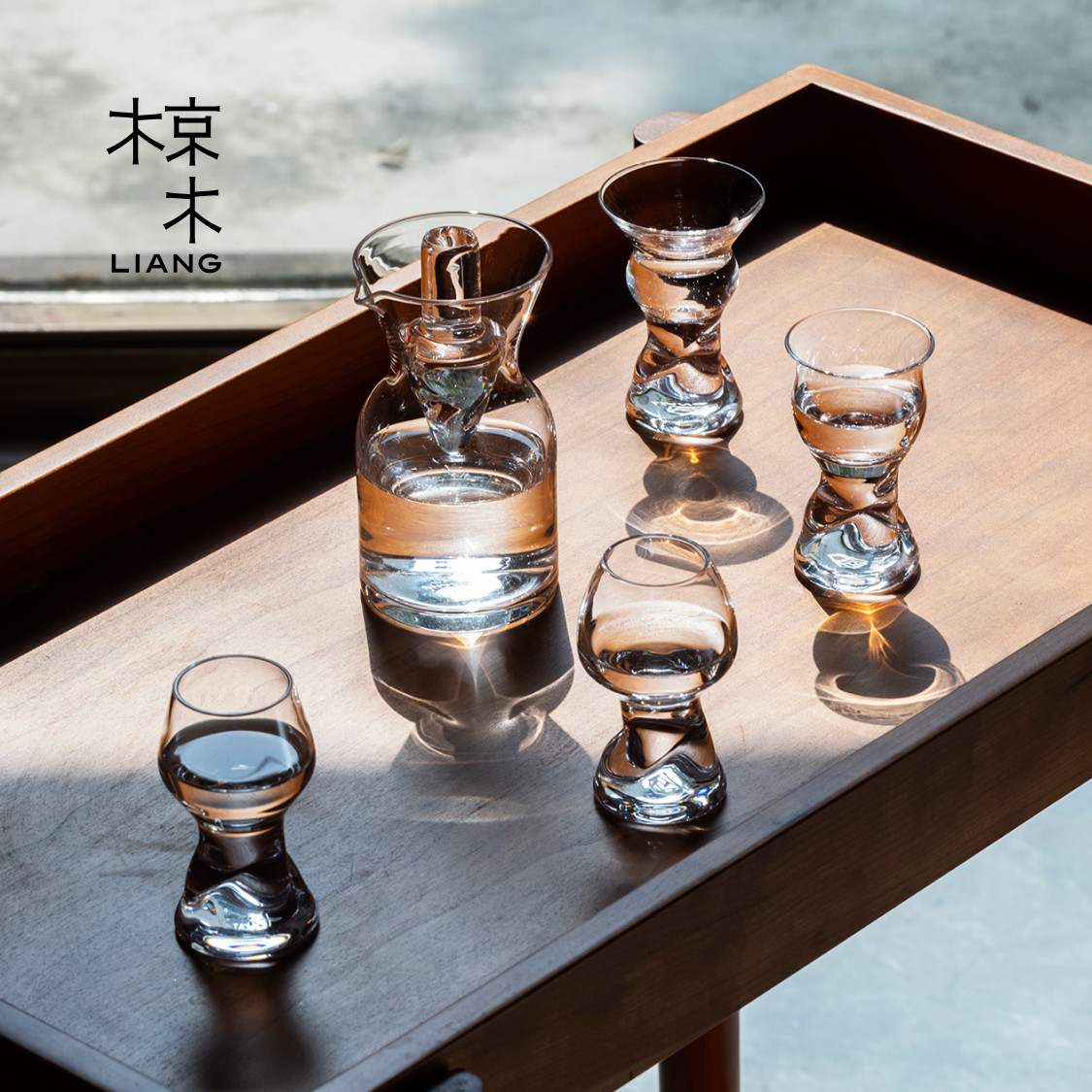 椋木流光白酒品鉴套组水晶白酒杯套装分酒器礼盒装商务乔迁送长辈