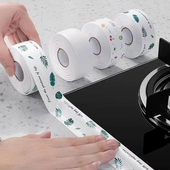 厨房水槽美缝贴灶台防水防油贴纸封边胶水池防霉缝隙条洗碗池边缘