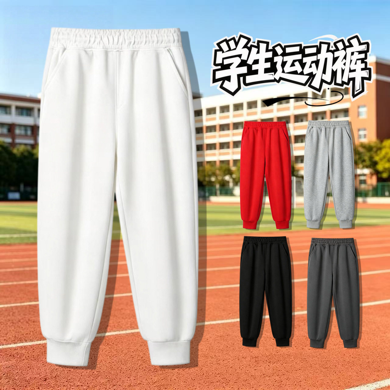 学生校服束脚运动裤班服亲子款