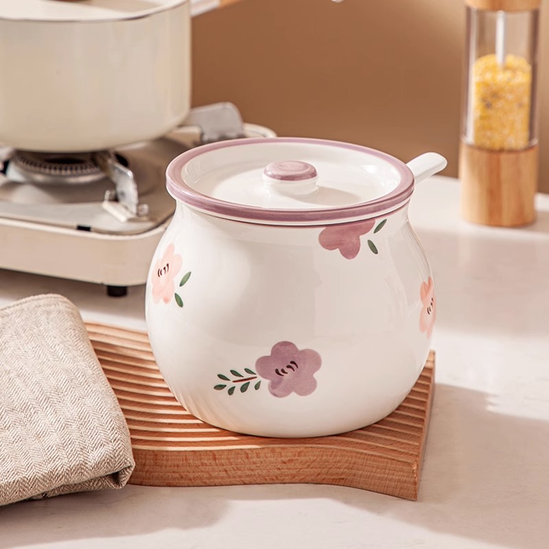 紫萱花猪油罐耐高温油泼辣子罐