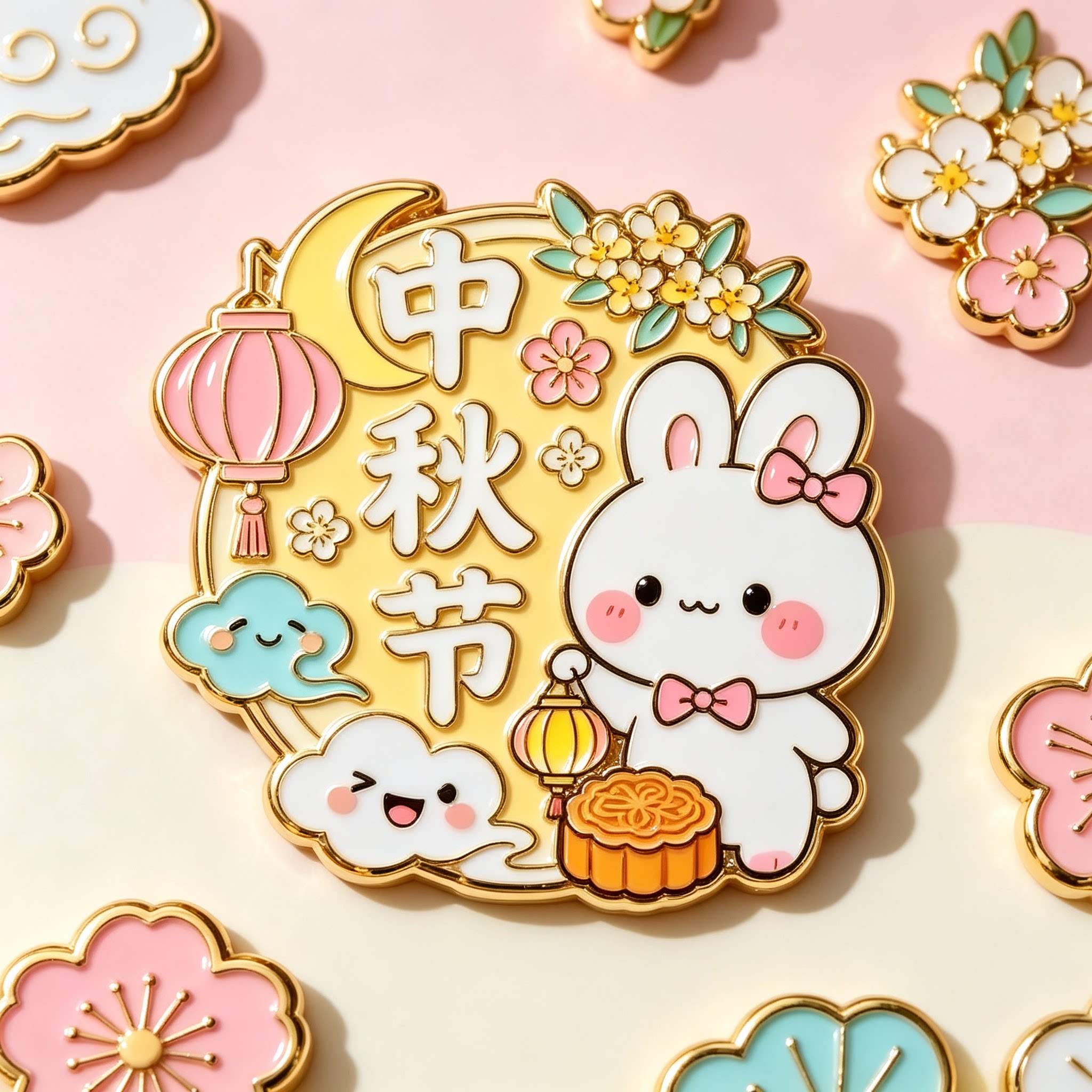中秋节亚克力冰箱磁贴