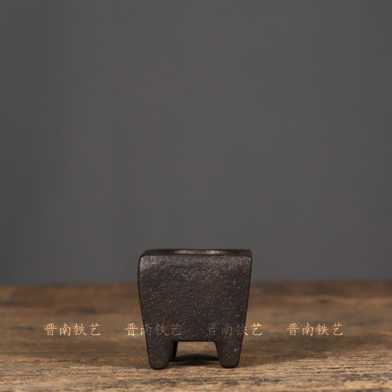 仿古铁器迷你小香炉复古香插熏香炉一柱香炉民俗怀旧供奉摆件
