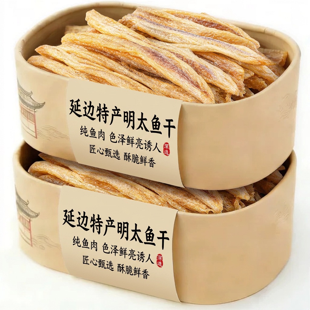 延边特产明太鱼干官方旗舰店即食硬板整条无头去皮手撕即食明太鱼