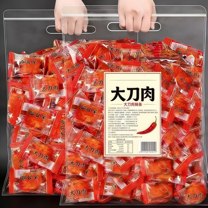 大刀肉辣条袋装香辣味素肉豆制品休闲零食单独小包装即食零食发