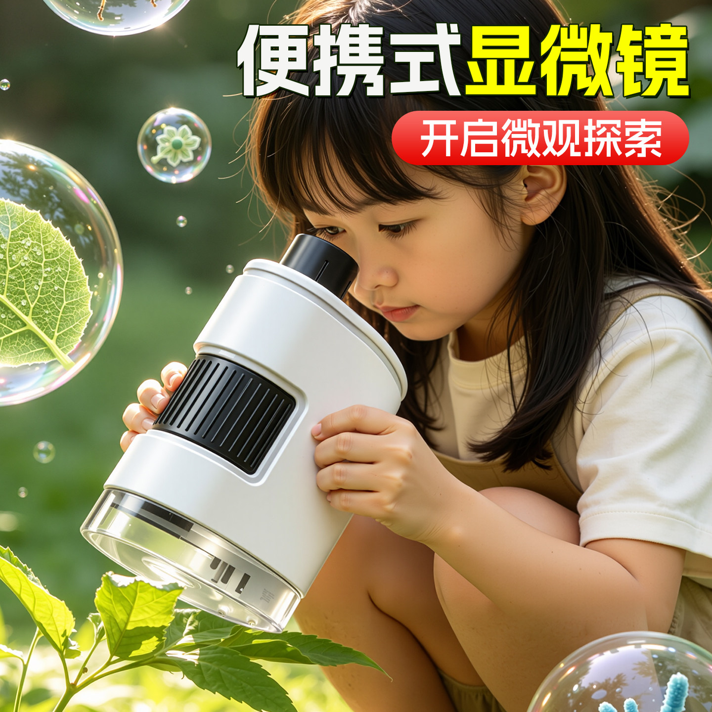 迷你显微镜小型便携放大镜儿童图片