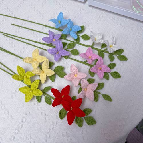 成品手工编织连翘花钩仿