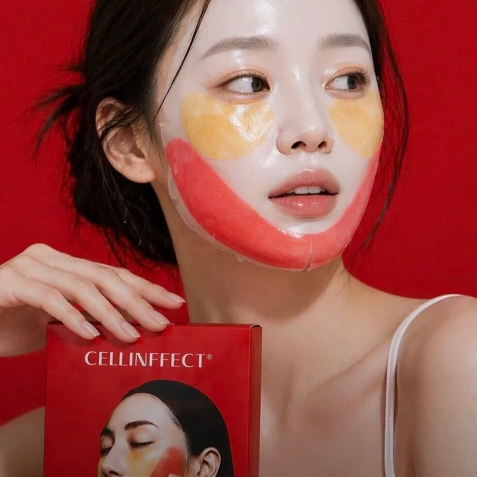 韩国cellinffect三分美学面膜贴3D立体韩女超膜提拉补水保湿淡皱