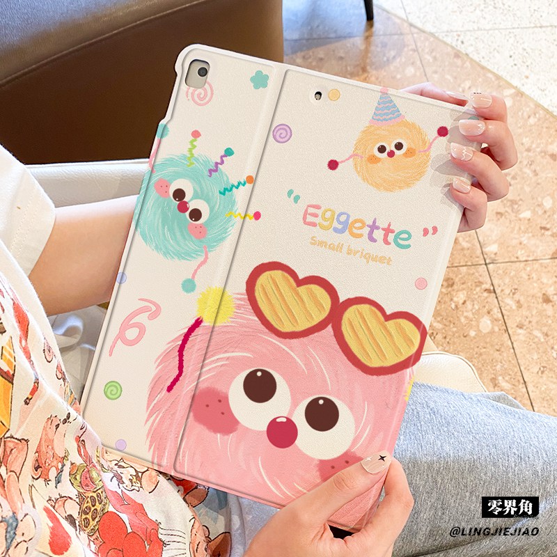 适用于ipad11保护壳2025新款air7平板壳ipad9/10书本mini76全包8防摔10.9粉色煤球pro11苹果迷你AIR7九代2018