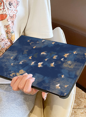 蓝景蝶适用于联想小新pad保护壳2024新款padplus书本式10.6英寸电脑带笔槽小新pad硅胶防摔11英寸蚕丝纹散热