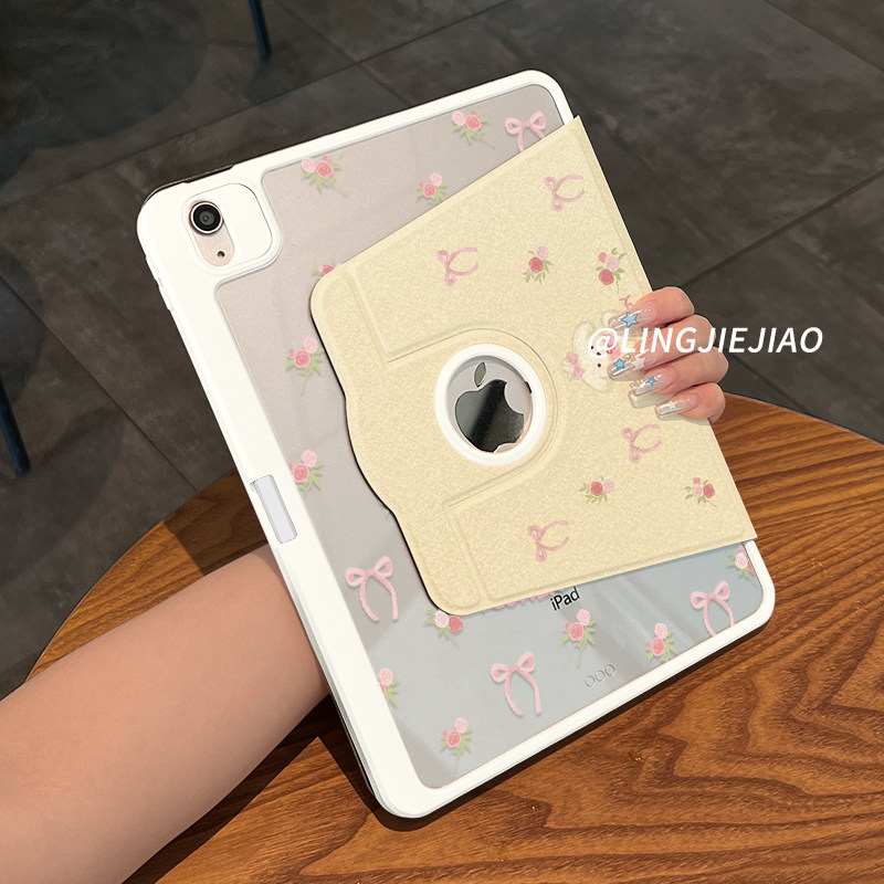 适用于ipad露标旋转亚克力保护壳