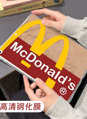 【送钢化膜】适用于ipadair5保护套ipad10平板壳2022新款mini6网红字母10.2寸第九代透明2017六5八迷你4笔槽