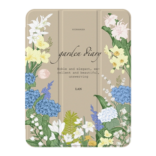 植物叶子适用于ipad9保护套air5新款2022平板ipadpro11寸笔槽air4苹果2019第九8代透明2020mini5十代7air3壳6