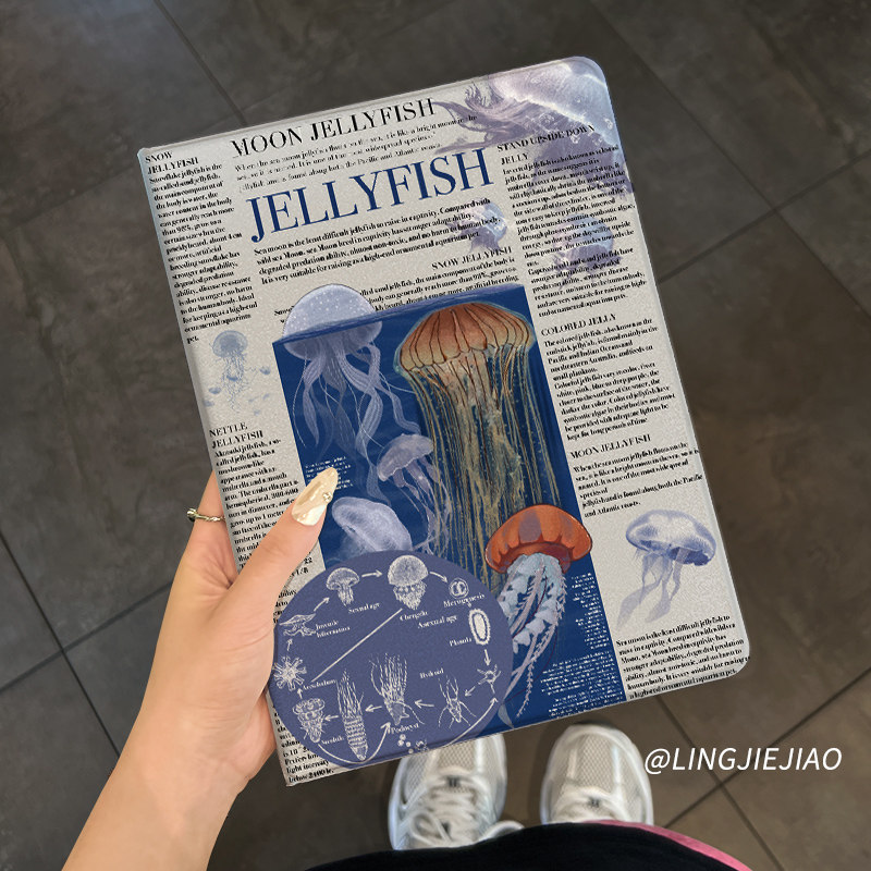 适用于华为matepad11保护套蓝色水母matepadSE全包