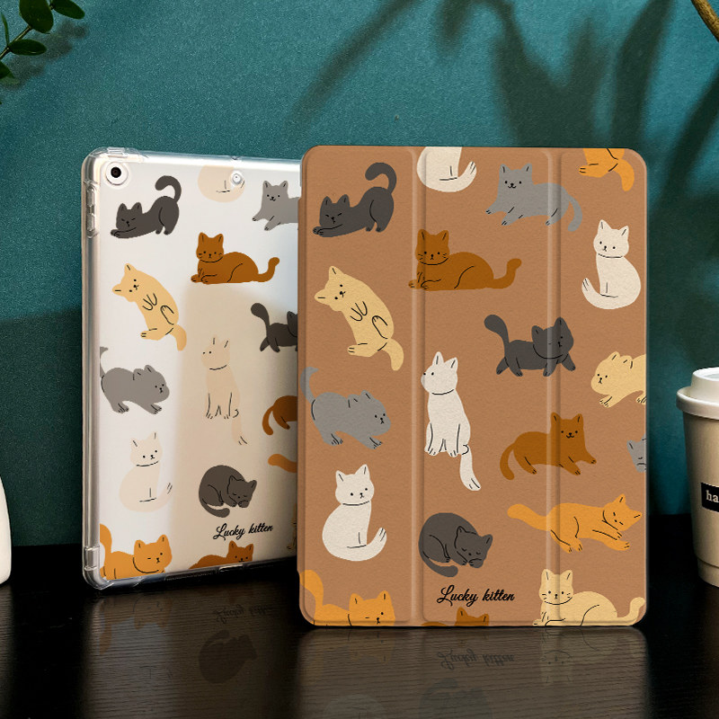 多样小猫适用于华为matepad11保护套带笔槽2025新款matepadpro平板保护壳10.4寸荣耀平板7硅胶全包pro11三折