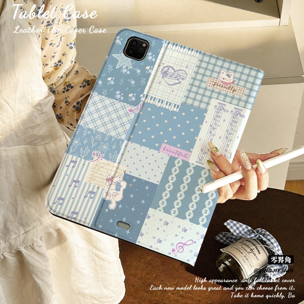 格子小猫适用ipad11保护壳2026新款笔槽10.9寸苹果air8/7/6平板套mini6书本pro11全包2018防摔12.9九代iPad10