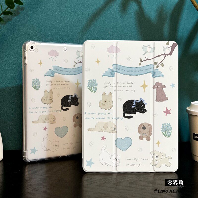 蓝花动物适用于ipadmini7保护壳ipad10/9平板壳11代2025苹果air7/6/5九代带笔槽13寸硅胶pro11全包mini7迷你6