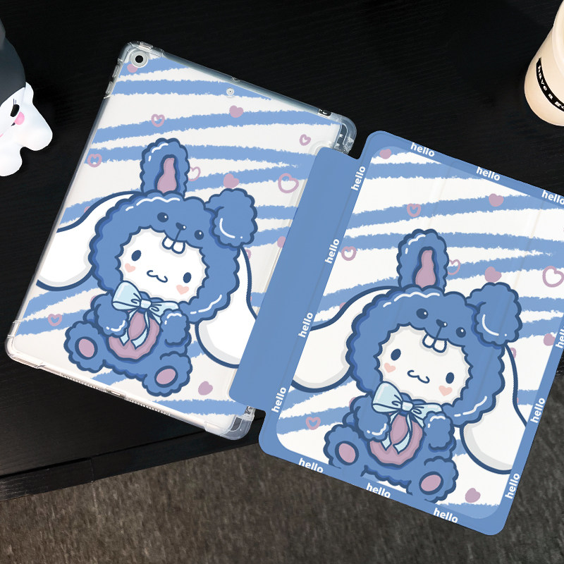 软萌兔装适用于ipadair5保护套苹果2022平板mini6防摔第十代平板壳ipad9硅胶带笔槽10新款2019全包2017mini4