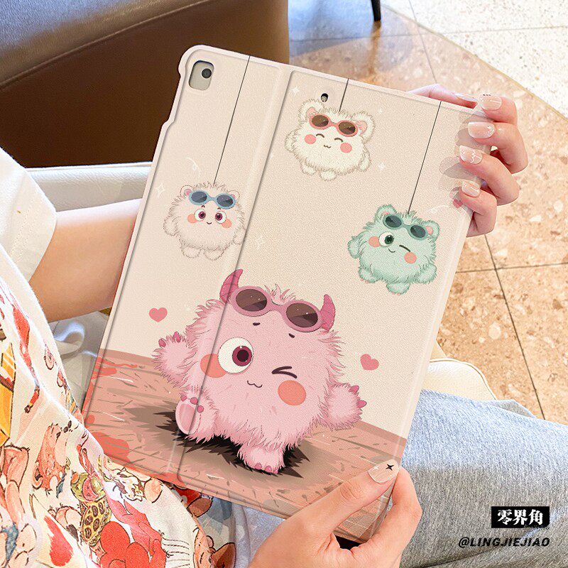 适用于华为平板matepad115s保护套10.4寸书本式SE全包10.8防摔11.5s壳pro11粉色毛怪m6硅胶2025款air荣耀10/9