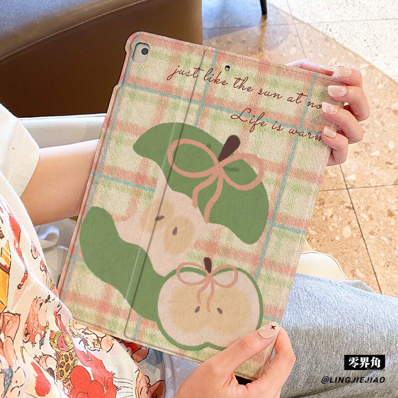 适用ipadpro保护壳绿色苹果2026新款iPad11平板套10.9寸苹果air6/7/8书本式mini7硅胶10.2防摔98十代2018笔槽