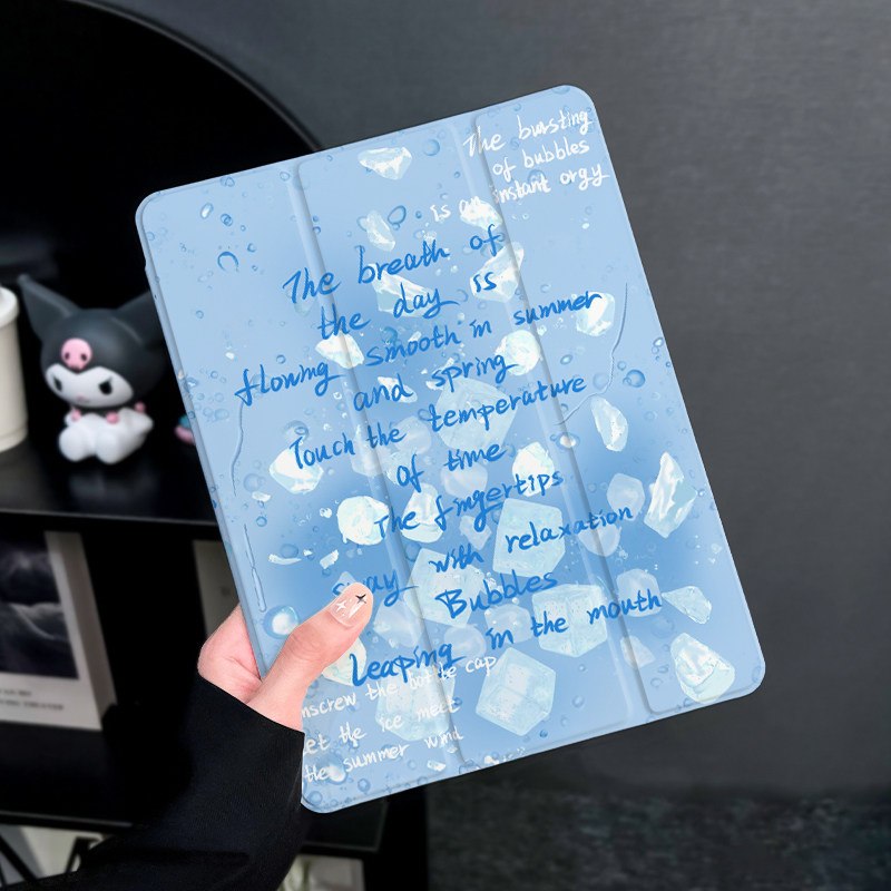 冰块海洋适用于ipadair5保护套苹果2022平板mini6防摔第十代平板壳ipad9硅胶带笔槽10新款2019全包2017mini4