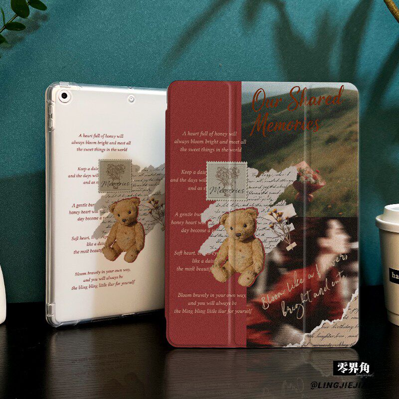 邮票小熊适用于华为matepad11保护套带笔槽2025新款matepadpro平板保护壳10.4寸荣耀平板7硅胶全包pro11三折