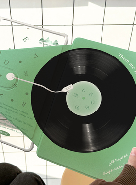 绿色唱片适用于ipadpro保护套2025新款mini7带笔槽air6平板壳360旋转11寸苹果Air5第ipad9十亚克力10.2寸防摔